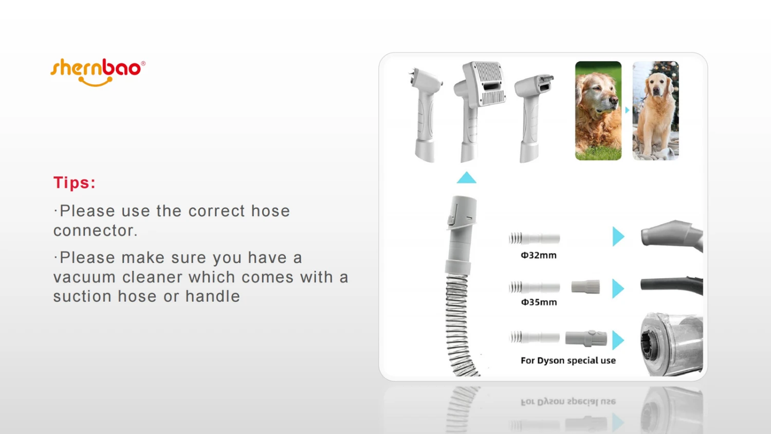 Shernbao Self-Cleaning Pet Brush Kit For Vacuum Cleaners - Image 5