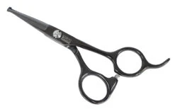 Swan Facial Scissors Round Tip 4.5" [Black]